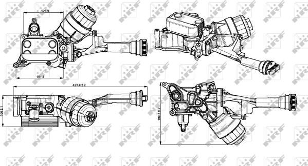 NRF 31348 - Korpusas, alyvos filtras onlydrive.pro