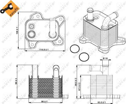 NRF 31342 - Oil Cooler, automatic transmission onlydrive.pro