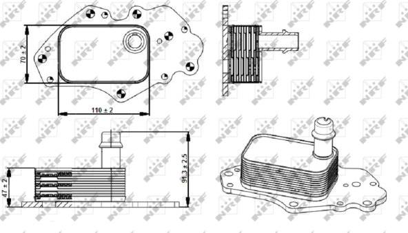 NRF 31347 - Oil Cooler, engine oil onlydrive.pro