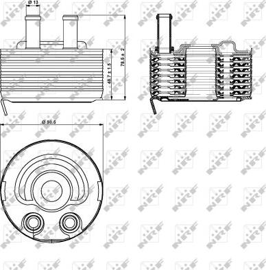 NRF 31353 - Oil Cooler, engine oil onlydrive.pro