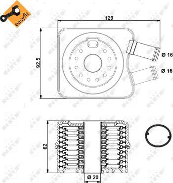 NRF 31306 - Õliradiaator,mootoriõli onlydrive.pro