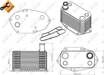 NRF 31307 - Масляный радиатор, двигательное масло onlydrive.pro