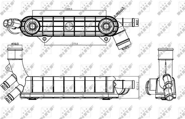 NRF 31316 - Oil Cooler, engine oil onlydrive.pro