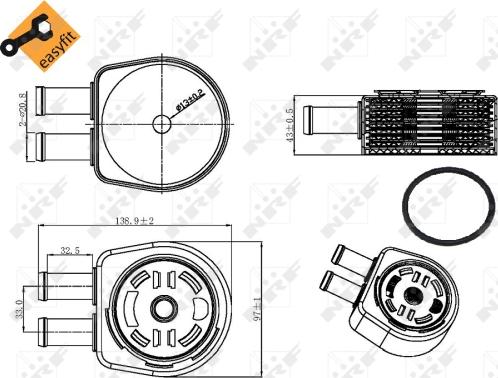 NRF 31310 - Oil Cooler, engine oil onlydrive.pro