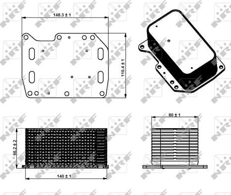 NRF 31334 - Oil Cooler, engine oil onlydrive.pro