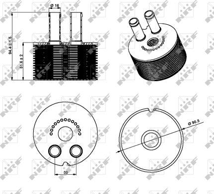 NRF 31336 - Oil Cooler, engine oil onlydrive.pro