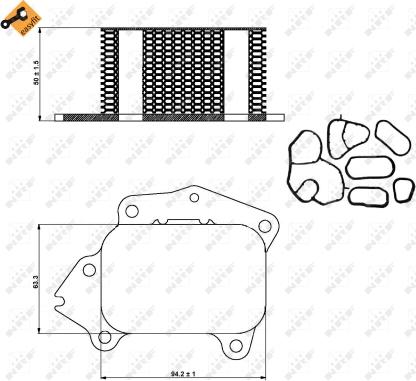 NRF 31333 - Eļļas radiators, Motoreļļa onlydrive.pro