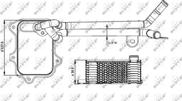 NRF 31261 - Oil Cooler, engine oil onlydrive.pro