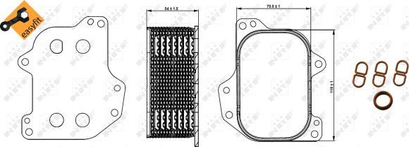 NRF 31267 - Oil Cooler, engine oil onlydrive.pro