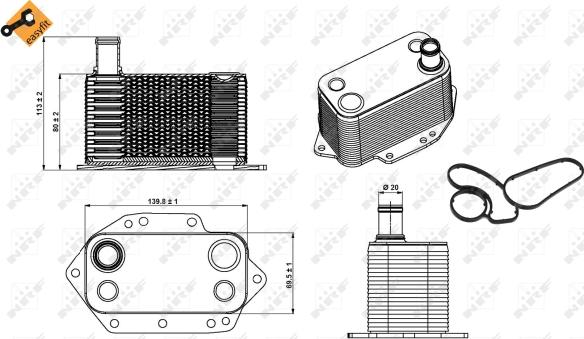 NRF 31281 - Масляный радиатор, двигательное масло onlydrive.pro