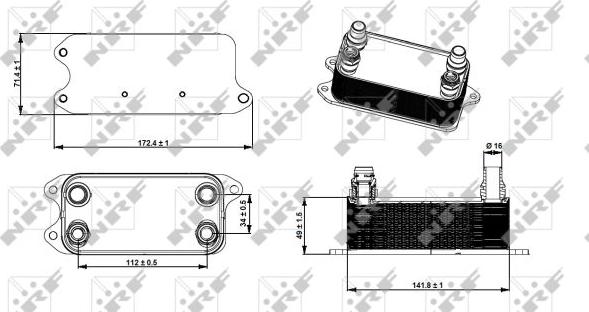 NRF 31275 - Oil Cooler, automatic transmission onlydrive.pro