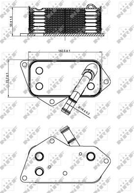 NRF 31277 - Oil Cooler, engine oil onlydrive.pro