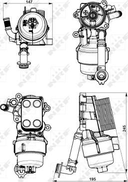 NRF 31752 - Housing, oil filter onlydrive.pro