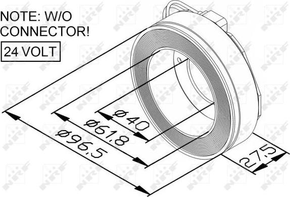 NRF 38448 - Ritė, magnetinės sankabos kompresorius onlydrive.pro