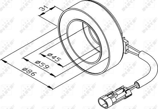 NRF 38475 - Coil, magnetic-clutch compressor onlydrive.pro