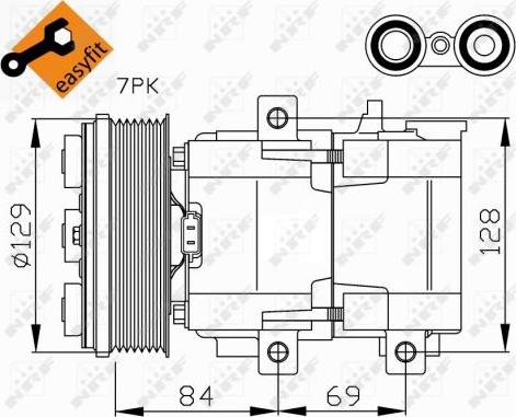 NRF 32447 - Compressor, air conditioning onlydrive.pro