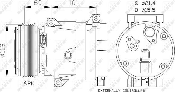 NRF 32460G - Kompressori, ilmastointilaite onlydrive.pro