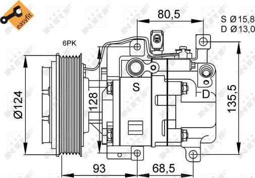 NRF 32408 - Compressor, air conditioning onlydrive.pro