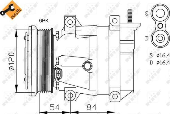 NRF 32484 - Compressor, air conditioning onlydrive.pro