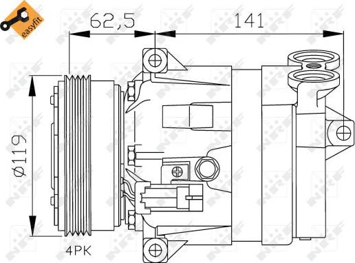 NRF 32421 - Kompressori, ilmastointilaite onlydrive.pro