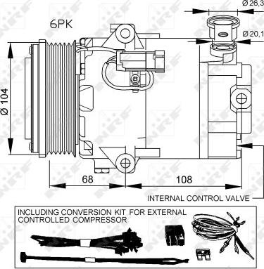 NRF 32428 - Kompressori, ilmastointilaite onlydrive.pro