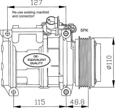 NRF 32048 - Kompressori, ilmastointilaite onlydrive.pro