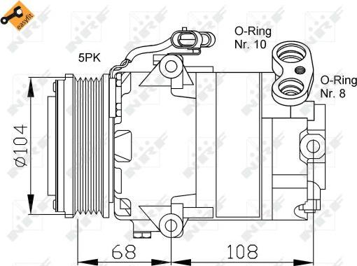 NRF 32080 - Compressor, air conditioning onlydrive.pro