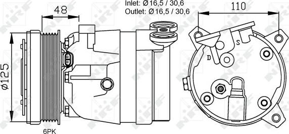 NRF 32022 - Kompressori, ilmastointilaite onlydrive.pro