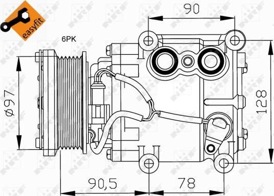 NRF 32199 - Compressor, air conditioning onlydrive.pro