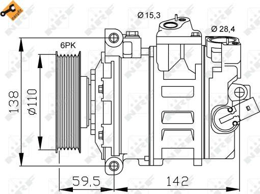 NRF 32146 - Kompressori, ilmastointilaite onlydrive.pro