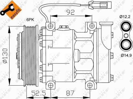 NRF 32113 - Kompressori, ilmastointilaite onlydrive.pro