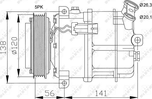 NRF 32117 - Kompressori, ilmastointilaite onlydrive.pro