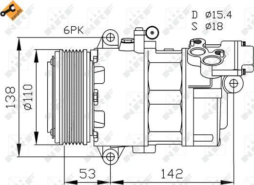 NRF 32184 - Compressor, air conditioning onlydrive.pro