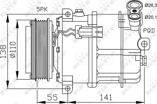 NRF 32312 - Compressor, air conditioning onlydrive.pro