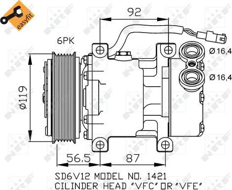 NRF 32244 - Compressor, air conditioning onlydrive.pro