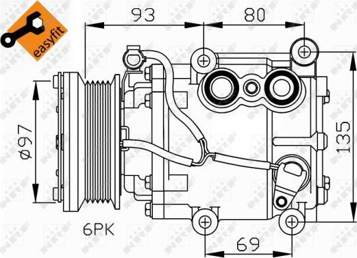 NRF 32247 - Compressor, air conditioning onlydrive.pro