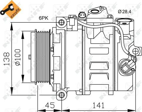 NRF 32256 - Compressor, air conditioning onlydrive.pro