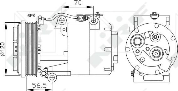 NRF 32250 - Kompressori, ilmastointilaite onlydrive.pro