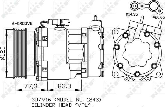 NRF 32266 - Compressor, air conditioning onlydrive.pro