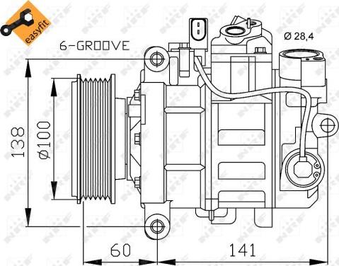 NRF 32263 - Compressor, air conditioning onlydrive.pro