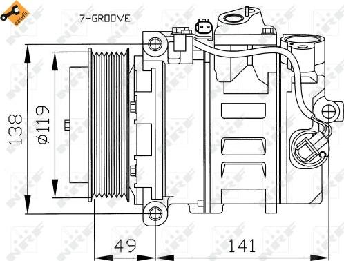 NRF 32215 - Kompressori, ilmastointilaite onlydrive.pro