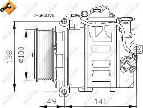 NRF 32216 - Compressor, air conditioning onlydrive.pro