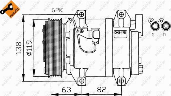 NRF 32211 - Compressor, air conditioning onlydrive.pro