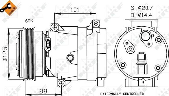 NRF 32231 - Kompressori, ilmastointilaite onlydrive.pro