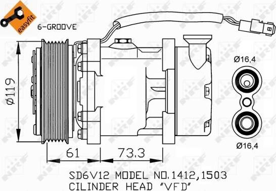 NRF 32275 - Kompresorius, oro kondicionierius onlydrive.pro