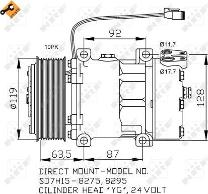 NRF 32705 - Compressor, air conditioning onlydrive.pro