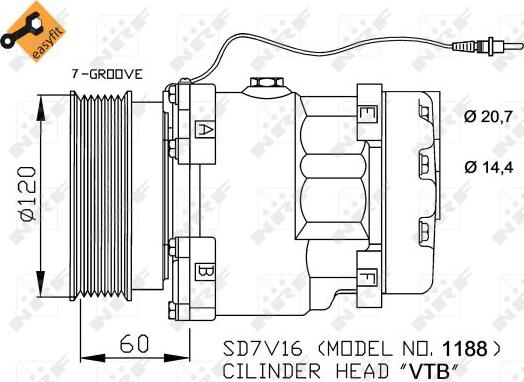 NRF 32711 - Compressor, air conditioning onlydrive.pro