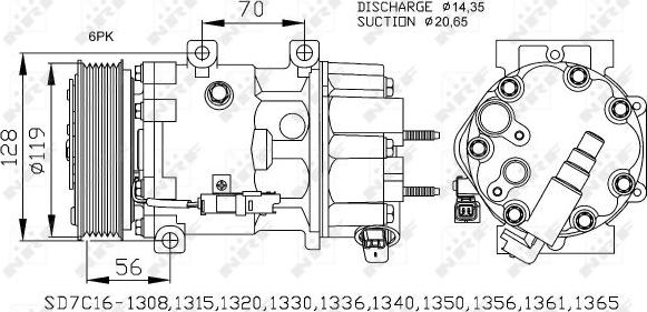 NRF 32772 - Kompressori, ilmastointilaite onlydrive.pro