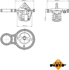 NRF 725094 - Термостат охлаждающей жидкости / корпус onlydrive.pro