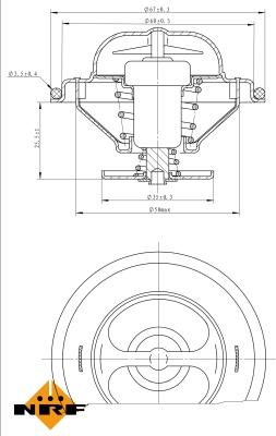 NRF 725096 - Termostatas, aušinimo skystis onlydrive.pro